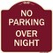 Signmission No Parking Overnight Parking Heavy-Gauge Aluminum Architectural Sign, 18" x 18", BU-1818-23680 A-DES-BU-1818-23680 - alternate 1